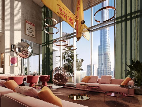 SAI Emaar Residential Cam17 View2 Duplex V1 HR02 Plane 8K min scaled