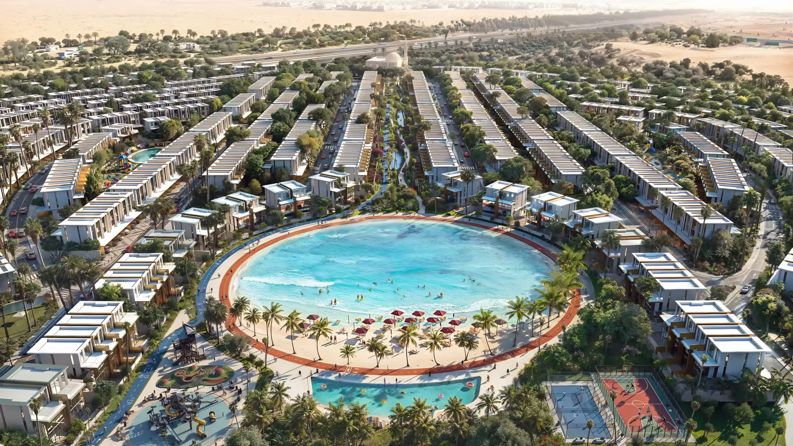 Tilal Binghatti konutları ve Dubai silüeti